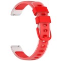 12mm Universal Two Color Transparent Silicone Watch Band(Red)