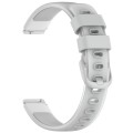 12mm Universal Two Color Transparent Silicone Watch Band(Light Grey)