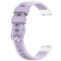 12mm Universal Two Color Transparent Silicone Watch Band(Purple)