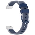 12mm Universal Two Color Transparent Silicone Watch Band(Blue)