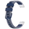 12mm Universal Two Color Transparent Silicone Watch Band(Blue)