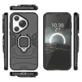 For Huawei Pura 70 Pro / Pura 70 Pro+ Shockproof PC + TPU Holder Phone Case(Black)