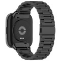 For Redmi Watch 3 Lite / Watch 3 Active Three-bead Metal Stainless Steel Watch Band(Black)