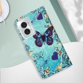 For Motorola Moto G Play 4G 2024 Colored Drawing Pattern Plain Weave Leather Phone Case(Caring Butte