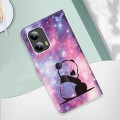 For Motorola Moto G Play 5G 2024 Colored Drawing Pattern Plain Weave Leather Phone Case(Baby Panda)