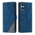 For Sony Xperia 5 V Skin Feel Splicing Leather Phone Case(Blue)