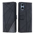 For Sony Xperia 5 V Skin Feel Splicing Leather Phone Case(Black)