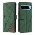 For Google Pixel 9 Pro Skin Feel Splicing Leather Phone Case(Green)