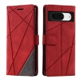 For Google Pixel 8a Skin Feel Splicing Leather Phone Case(Red)