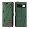 For Google Pixel 8a Skin Feel Splicing Leather Phone Case(Green)