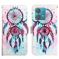 For Motorola Edge 40 Neo 3D Painting Horizontal Flip Leather Phone Case(Color Drop Wind Chimes)