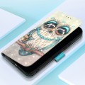 For Motorola Edge 40 Neo 3D Painting Horizontal Flip Leather Phone Case(Grey Owl)