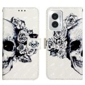 For Motorola Moto G Play 4G 2024 3D Painting Horizontal Flip Leather Phone Case(Skull)