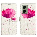 For Motorola Moto G04 4G / G24 4G 3D Painting Horizontal Flip Leather Phone Case(Flower)