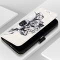 For Motorola Moto G04 4G / G24 4G 3D Painting Horizontal Flip Leather Phone Case(Skull)