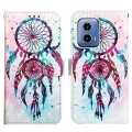 For Motorola Moto G34 3D Painting Horizontal Flip Leather Phone Case(Color Drop Wind Chimes)