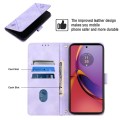 For Motorola Moto G84 Skin-feel Embossed Leather Phone Case(Light Purple)