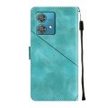 For Motorola Edge 40 Neo Skin-feel Embossed Leather Phone Case(Green)