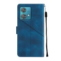 For Motorola Edge 40 Neo Skin-feel Embossed Leather Phone Case(Blue)