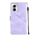 For Motorola Moto G Power 5G 2024 Skin-feel Embossed Leather Phone Case(Light Purple)