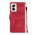 For Motorola Moto G Power 5G 2024 Skin-feel Embossed Leather Phone Case(Red)