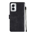 For Motorola Moto G Power 5G 2024 Skin-feel Embossed Leather Phone Case(Black)