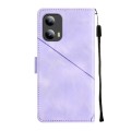 For Motorola Moto G Play 5G 2024 Skin-feel Embossed Leather Phone Case(Light Purple)