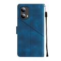 For Motorola Moto G Play 5G 2024 Skin-feel Embossed Leather Phone Case(Blue)