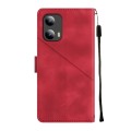 For Motorola Moto G Play 5G 2024 Skin-feel Embossed Leather Phone Case(Red)