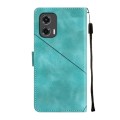 For Motorola Moto G Stylus 5G Skin-feel Embossed Leather Phone Case(Green)