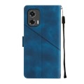 For Motorola Moto G Stylus 5G Skin-feel Embossed Leather Phone Case(Blue)
