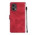 For Motorola Moto G Stylus 5G Skin-feel Embossed Leather Phone Case(Red)