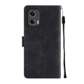 For Motorola Moto G Stylus 5G Skin-feel Embossed Leather Phone Case(Black)