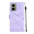 For Motorola Moto G04 4G / G24 4G Skin-feel Embossed Leather Phone Case(Light Purple)