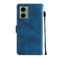 For Motorola Moto G04 4G / G24 4G Skin-feel Embossed Leather Phone Case(Blue)