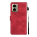 For Motorola Moto G04 4G / G24 4G Skin-feel Embossed Leather Phone Case(Red)