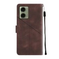 For Motorola Moto G04 4G / G24 4G Skin-feel Embossed Leather Phone Case(Brown)