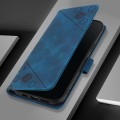 For Motorola Edge 50 Pro Skin Feel Embossed Leather Phone Case(Blue)