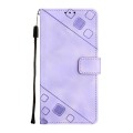 For OPPO A79 5G Skin-feel Embossed Leather Phone Case(Light Purple)