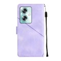 For OPPO A79 5G Skin-feel Embossed Leather Phone Case(Light Purple)