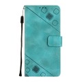 For OPPO Reno11 5G Global Skin-feel Embossed Leather Phone Case(Green)