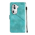 For OPPO Reno11 Pro 5G Global Skin-feel Embossed Leather Phone Case(Green)