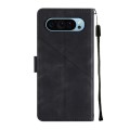 For Google Pixel 9 Skin-feel Embossed Leather Phone Case(Black)