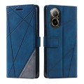 For Realme C67 4G Skin Feel Splicing Leather Phone Case(Blue)