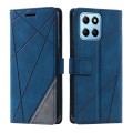 For Honor X8 5G Skin Feel Splicing Leather Phone Case(Blue)