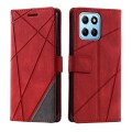 For Honor X8 5G Skin Feel Splicing Leather Phone Case(Red)