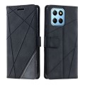 For Honor X8 5G Skin Feel Splicing Leather Phone Case(Black)