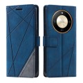 For Honor X50 Skin Feel Splicing Leather Phone Case(Blue)