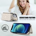 For iPhone 12 mini Crossbody Rhombic Horizontal Wallet Leather Phone Case(White)