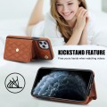 For iPhone 12 Pro Max Crossbody Rhombic Horizontal Wallet Leather Phone Case(Brown)